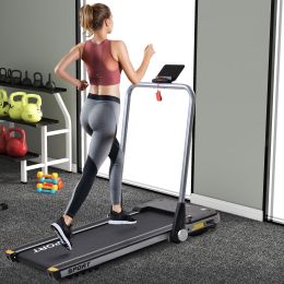 2.5HP Horizontally Foldable Electric Treadmill Motorized Running Machine ; Silver (Expected Arrival Time:4.30)