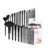 Makeup Brush Set; Complete 32pcs Black Makeup Brushes Synthetic Soft Bris