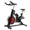 Belt Drive Indoor Cycling Bike with Magnetic Resistance Exercise Bikes Stationary - red black XH