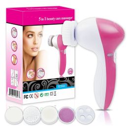 5 In 1 Deep Clean Electric Facial Cleaner Face Skin Care Brush Massager