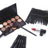 Makeup Brush Set; Complete 32pcs Black Makeup Brushes Synthetic Soft Bris