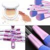 7pcs Makeup Brushes Set Mermaid Unicorn Crystal Quicksand Sequins + Pouch Case