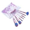 7pcs Makeup Brushes Set Mermaid Unicorn Crystal Quicksand Sequins + Pouch Case