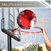 Portable Basketball Hoop & Goal; Outdoor Basketball System with 6.6-10ft Height Adjustment for Youth; Adults