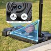 Portable Basketball Hoop & Goal; Outdoor Basketball System with 6.6-10ft Height Adjustment for Youth; Adults