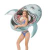 PVC inflatable with net floating row lounger whale ride strawberry modeling swimming ring