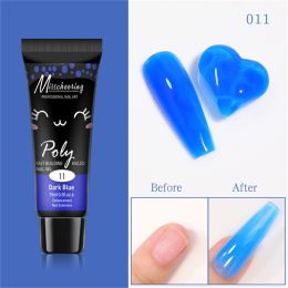 15ml a Piece Nail Crystal Fluorescent Extension Adhesive Without Paper Holder Painless Nail Extension Tool Phototherapy Nail Fluorescence Color Gel (Color: 11)