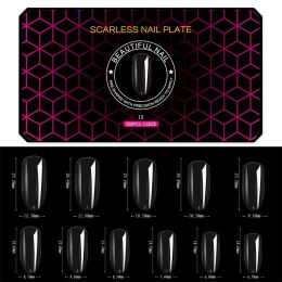 1 Box 500-550PCS Hot Black Box Nail Sheet Ultra-Thin Seamless Matte False Nail Tips Soft Gel Manicure Tips (Kinds: 12)