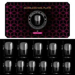 1 Box 500-550PCS Hot Black Box Nail Sheet Ultra-Thin Seamless Matte False Nail Tips Soft Gel Manicure Tips (Kinds: 8)