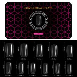 1 Box 500-550PCS Hot Black Box Nail Sheet Ultra-Thin Seamless Matte False Nail Tips Soft Gel Manicure Tips (Kinds: 4)