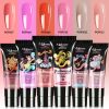 Poly Nail Gel Set 6 PCS Poly UV Gel Set For Nail Extension Finger Quick Building Gel 24 Color Extension Gel Set Manicure Set