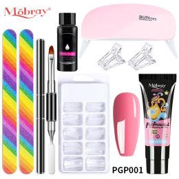 Manicure Set Poly Extension Nail KitGel Nails CompleteKit Gel For Extension Semi PermanentUV Varnish Kit Nail Tools Sets (Type: M-ZH19-1)