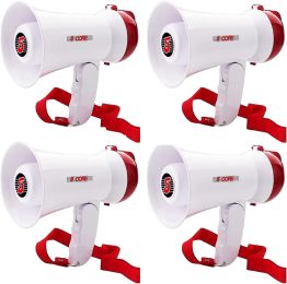 Megaphone Handheld Mini Bullhorn Cheer Loudspeaker Bull Horn Speaker Small Megaphono Siren Sling Strap Portable 5Core HW1 (size: 4 Pieces)