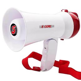 Megaphone Handheld Mini Bullhorn Cheer Loudspeaker Bull Horn Speaker Small Megaphono Siren Sling Strap Portable 5Core HW1 (size: HW 1)