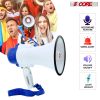 5 Core Megaphone Bullhorn Cheer Horn Mic Recording Siren Blow Horn Hand Held Mega Phone Loudhailer 8R