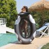 PVC inflatable with net floating row lounger whale ride strawberry modeling swimming ring