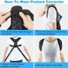 Women Men Univeral Adjustable Back Posture Corrector Shoulder Straightener Brace Neck Pain Relief