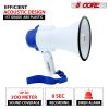 5 Core Megaphone Bullhorn Cheer Horn Mic Recording Siren Blow Horn Hand Held Mega Phone Loudhailer 8R